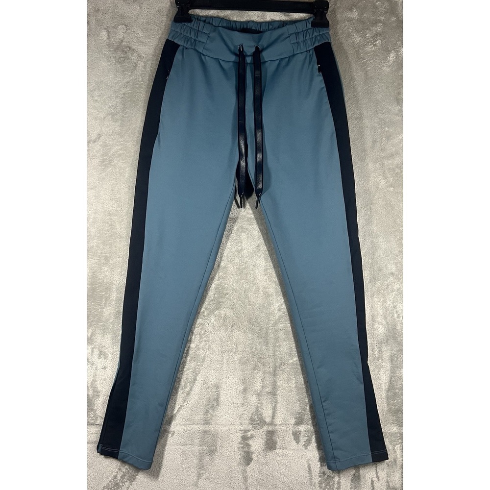 Jo + Jax Joggers Women Small Adult Teal Dancewear Drawstrings Zip Ankle New